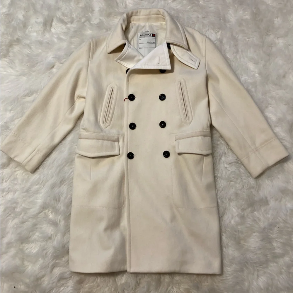 Zara Cream Trench Coat - Picture 3 of 13